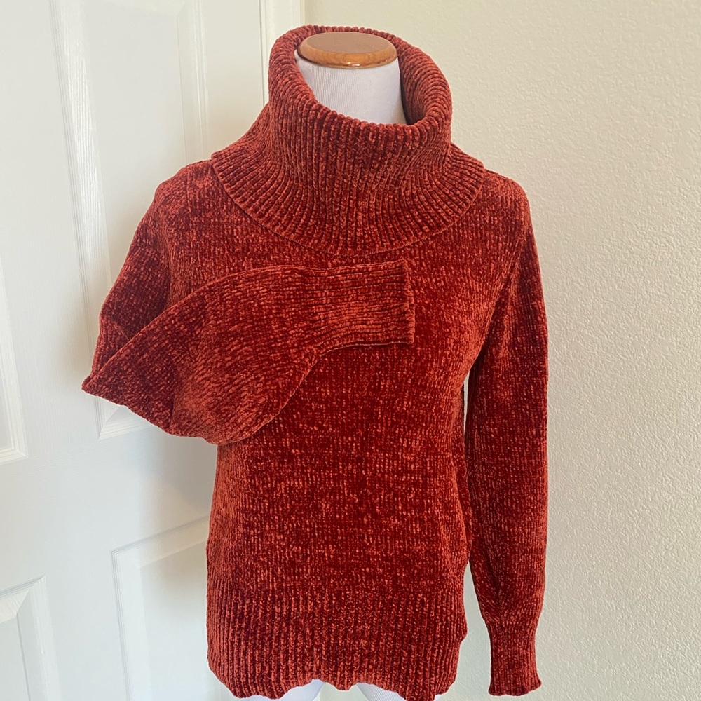 LOFT Comfy Cowl Neck Chenille Sweater